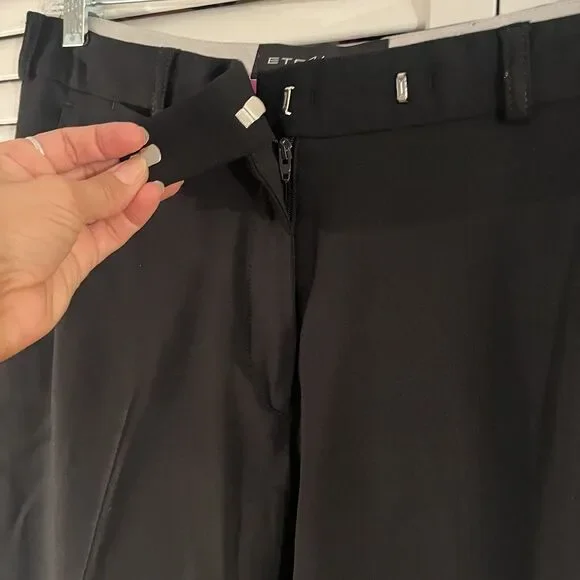 Etro black tailored trouser pants size IT42/US 6, made in Italy, career wear - Picture 3 of 11